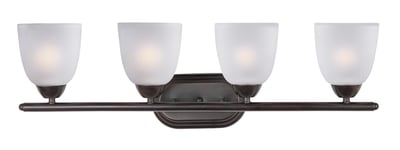 Maxim Lighting Axis Bathroom Vanity Light in Oil Rubbed Bronze, featuring durable steel and glass design for elegant bathrooms.