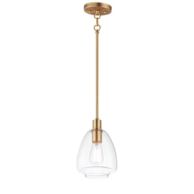Maxim Lighting Babylon Pendant in Satin Brass, stylish steel design perfect for modern home decor.