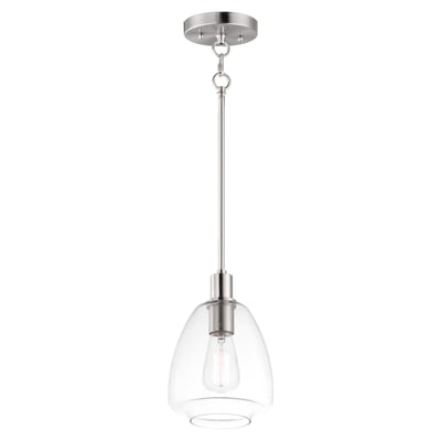 Maxim Lighting Babylon Pendant in Satin Nickel, featuring a sleek steel design for modern home decor.