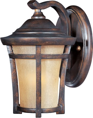 Maxim Lighting Balboa VX LED Outdoor Wall Light in Copper Oxide finish, made of durable Vivex material for outdoor use.