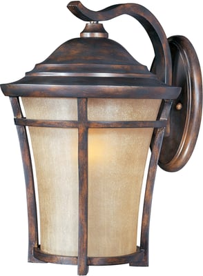 Maxim Lighting Balboa VX LED Outdoor Wall Light in Copper Oxide finish, crafted from durable Vivex material.