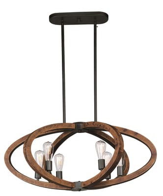 Maxim Lighting Bodega Bay Pendant in Anthracite finish with wood and steel materials, perfect for modern home decor.