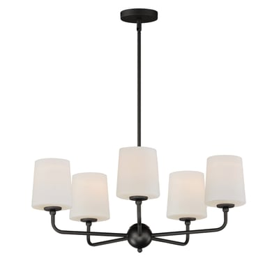 Maxim Lighting Bristol Chandelier in Anthracite finish, featuring steel and glass materials for elegant lighting decor.