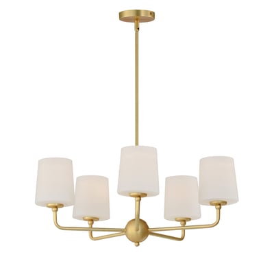 Maxim Lighting Bristol Chandelier in Satin Brass, featuring elegant steel and glass design for a stunning home decor accent.