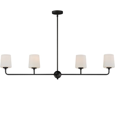 Maxim Lighting Bristol Linear Chandelier in Anthracite finish, featuring steel and glass materials for modern elegance.