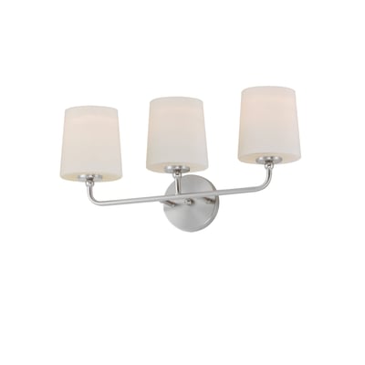 Maxim Lighting Bristol Bath Vanity Light in Satin Nickel with Steel and Glass for modern bathroom elegance.