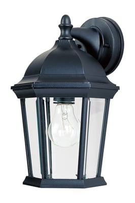 Maxim Lighting Builder Cast Outdoor Wall Sconce in Black Aluminum, perfect for enhancing outdoor spaces with style.
