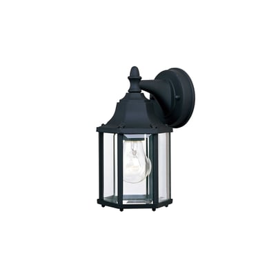 Maxim Lighting Builder Cast Outdoor 5.5" Wall Lantern in Black Aluminum, perfect for enhancing outdoor spaces.