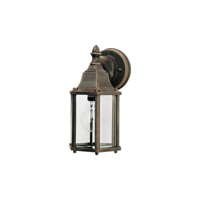 Maxim Lighting Builder Cast Outdoor 5.5" Wall Lantern in Rust Patina, durable aluminum design for stylish outdoor lighting.