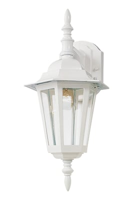 Maxim Lighting Builder Cast 17" Outdoor Wall Light in White Aluminum, perfect for enhancing outdoor spaces with style.