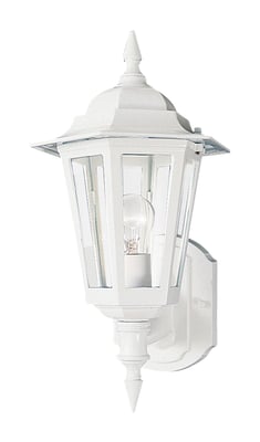Maxim Lighting Builder Cast Outdoor Wall Lantern in White Aluminum, perfect for enhancing outdoor spaces with stylish illumination.