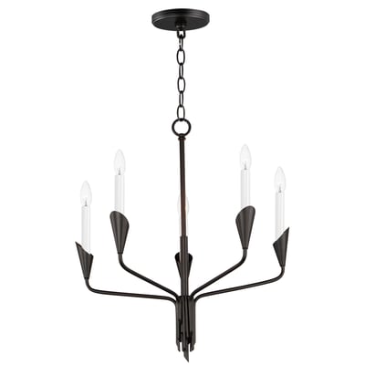 Maxim Lighting Calyx Chandelier in Black finish, crafted from durable steel, enhancing modern interiors with elegance.