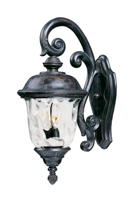 Maxim Lighting Carriage House DC Outdoor Wall Lantern in Oriental Bronze, durable aluminum design for stylish outdoor illumination.