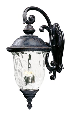 Maxim Lighting Carriage House DC Outdoor Wall Lantern in Oriental Bronze, durable aluminum design for stylish outdoor illumination.