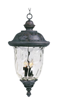 Maxim Lighting Carriage House DC Outdoor Pendant in Oriental Bronze, durable aluminum design for stylish outdoor illumination.
