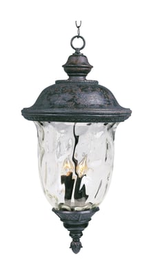 Maxim Lighting Carriage House VX Outdoor Pendant in Oriental Bronze, featuring durable Vivex resin composite and glass.