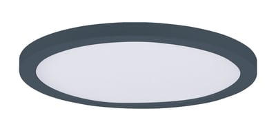 Maxim Lighting Chip Outdoor Round Flush Mount in Black Steel, perfect for enhancing outdoor spaces with modern style.