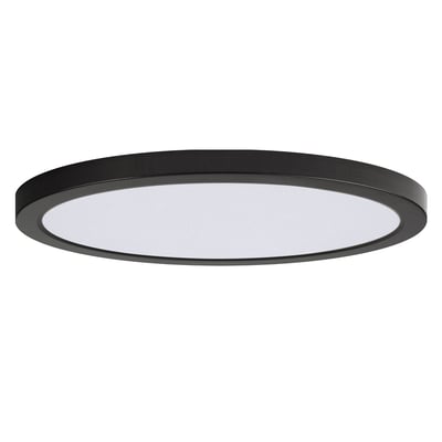Maxim Lighting Chip Outdoor Round Flush Mount in Black Steel, perfect for enhancing outdoor spaces with modern elegance.