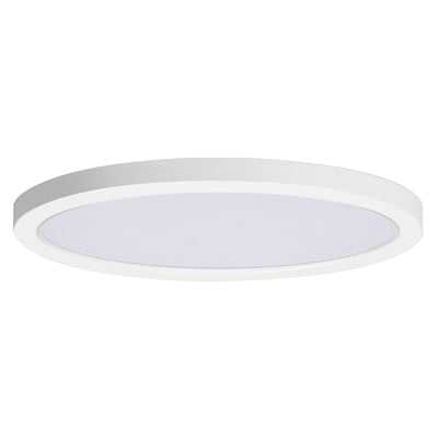 Maxim Lighting Chip Outdoor Round Flush Mount in White Steel, perfect for enhancing outdoor spaces with modern elegance.