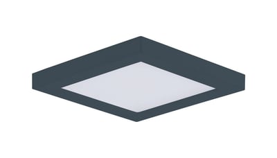 Maxim Lighting Chip Outdoor Square Flush Mount in Black, made of durable polycarbonate and steel, perfect for outdoor lighting.