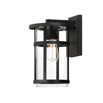 Maxim Lighting Clyde VX Outdoor Wall Light in Black, crafted from durable Vivex Resin Composite and Glass for stylish outdoor illumination.