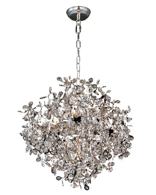 Maxim Lighting Comet Pendant in polished chrome with steel and crystal accents, perfect for modern home decor.