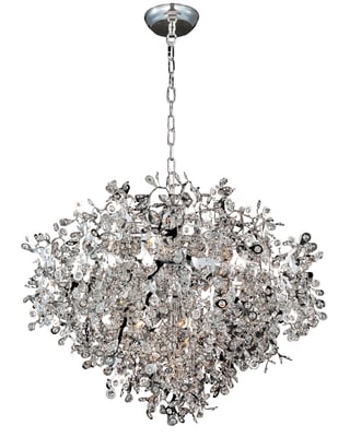 Maxim Lighting Comet Pendant in Polished Chrome, featuring a sleek steel design and elegant crystal accents.