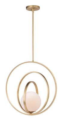 Maxim Lighting Coronet Pendant in Satin Brass, featuring a stylish design with steel and glass materials.