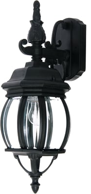 Maxim Lighting Crown Hill 1030/1034 Outdoor Wall Light in Black Aluminum, perfect for enhancing outdoor spaces.