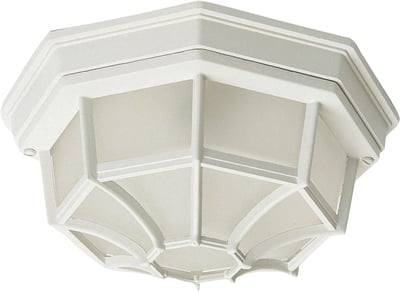 Maxim Lighting Crown Hill Outdoor Ceiling Mount in White Aluminum, perfect for enhancing outdoor spaces with style.