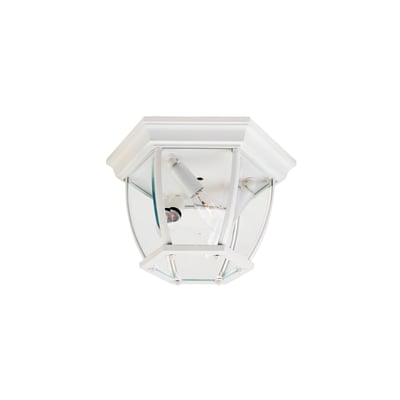 Maxim Lighting Crown Hill Outdoor Ceiling Light in White Aluminum, perfect for enhancing outdoor spaces with style.