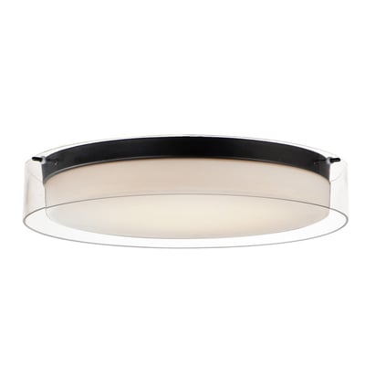 Maxim Lighting Duo Light Flush Mount in Black finish, featuring a sleek, modern design with a steel frame and dual light sources for even illumination.