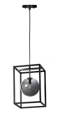 Fluid Pendant by Maxim Lighting, featuring a sleek design in black with polished chrome finish, crafted from steel and glass, hanging elegantly.