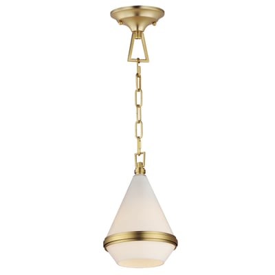 Maxim Lighting Giza Pendant in Satin Brass finish, featuring a sleek steel frame with a geometric design and a glass shade for a modern touch.