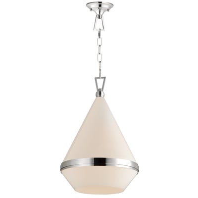 Maxim Lighting Giza Pendant in Polished Nickel finish, featuring a sleek steel frame and clear glass shade, elegantly hanging from the ceiling.