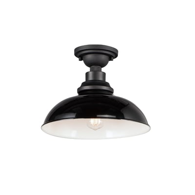 Maxim Lighting Granville Outdoor Ceiling Light in Gloss Black finish, featuring a Steel frame and classic design.