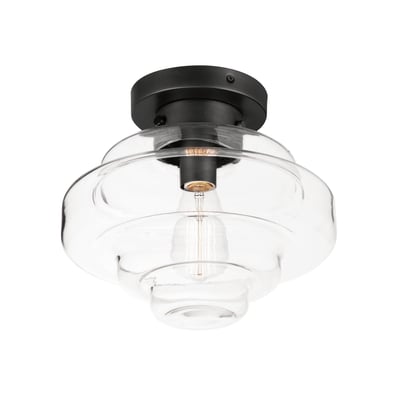 Maxim Lighting Harbor semi-flush ceiling light in satin nickel finish, featuring a sleek, modern design with a smooth, curved frame and frosted glass shade.