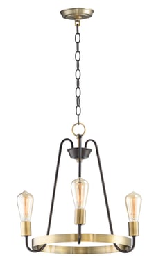 Maxim Lighting Haven Chandelier in Oil Rubbed Bronze with Brass finish, featuring a sleek steel frame and elegant design, perfect for modern interiors.