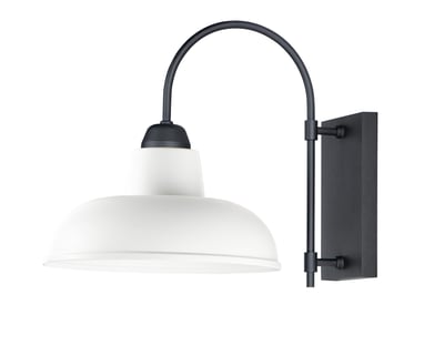 Maxim Lighting Industrial Outdoor Wall Sconce in Aluminum, featuring a sleek design with a White and Black finish