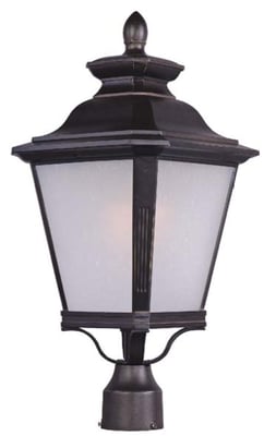 Maxim Lighting Knoxville Outdoor Post Light with a bronze finish and aluminum construction, featuring a classic design suitable for outdoor spaces.