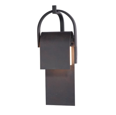 Maxim Lighting Laredo Outdoor Wall Light in Rustic Forge finish, featuring an Aluminum frame with a classic lantern design