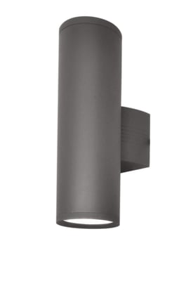 Maxim Lighting Lightray LED Outdoor Wall Light in Architectural Bronze finish, featuring a sleek, cylindrical aluminum design for modern exterior illumination.