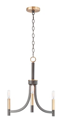 Lyndon Chandelier by Maxim Lighting, 32" in Satin Nickel finish, features a modern design with multiple arms and clear glass shades.