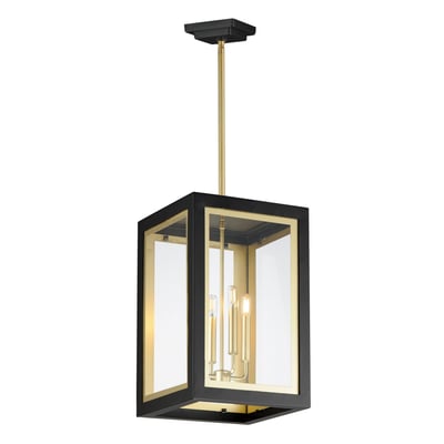 Image of Maxim Lighting's Neoclass Outdoor Pendant, featuring an elegant design in black with gold finish, crafted from durable aluminum.