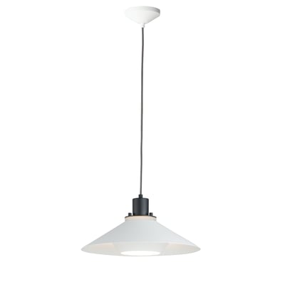 Maxim Lighting Oslo Pendant in Aluminum, featuring a sleek Black with White finish, hangs elegantly, showcasing modern design and style.