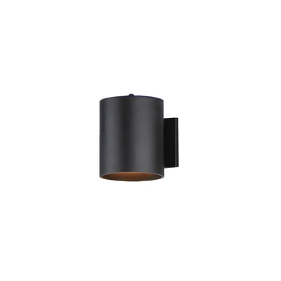 Maxim Lighting's Outpost II Outdoor Wall Sconce with Photocell, featuring a sleek black aluminum finish