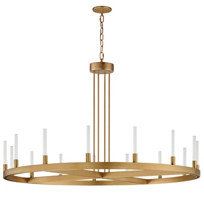 Ovation Chandelier by Maxim Lighting, featuring a sleek aluminum frame with elegant gold finish and multiple tiered lights for a modern, luxurious look.