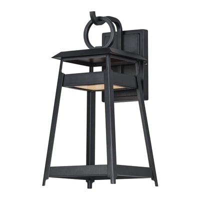 Maxim Lighting Pagoda Outdoor Wall Sconce in Black finish, featuring a sleek, modern design with durable Aluminum construction for outdoor use.