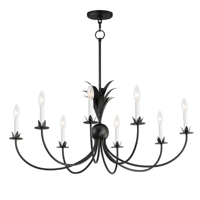 Maxim Lighting Paloma Chandelier in Anthracite finish, featuring a sleek steel frame with multiple elegant arms and bulb holders, hanging in a modern setting.