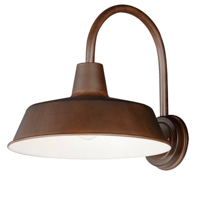 Maxim Lighting Pier M Outdoor Wall Light in Empire Bronze finish, made of Aluminum, mounted on an exterior wall, illuminating the area with a warm glow.